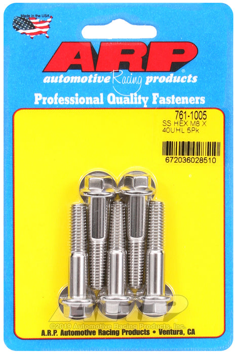 ARP M8 x 1.25 x 40 hex SS bolts