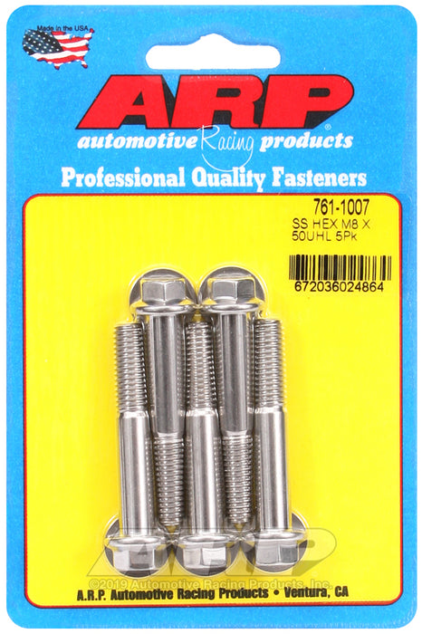 ARP M8 x 1.25 x 50 hex SS bolts