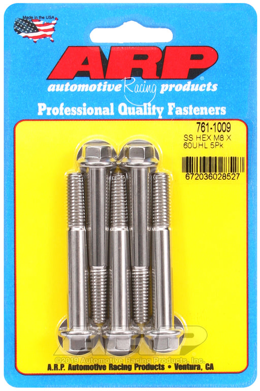 ARP M8 x 1.25 x 60  hex SS bolts