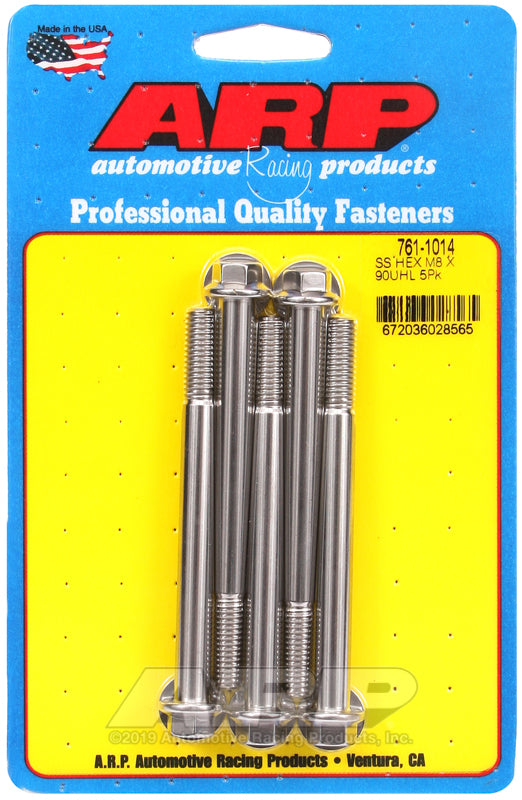 ARP M8 x 1.25 x 90  hex SS bolts