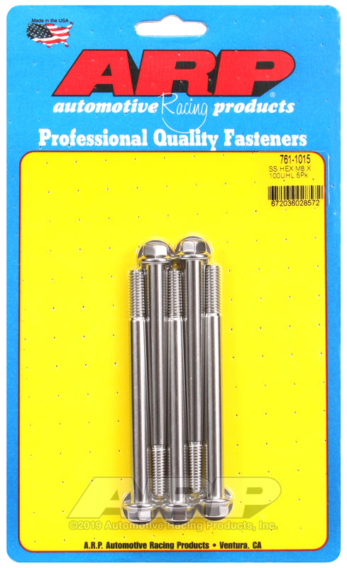 ARP M8 x 1.25 x 100 hex SS bolts