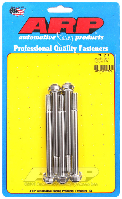ARP M8 x 1.25 x 100 hex SS bolts