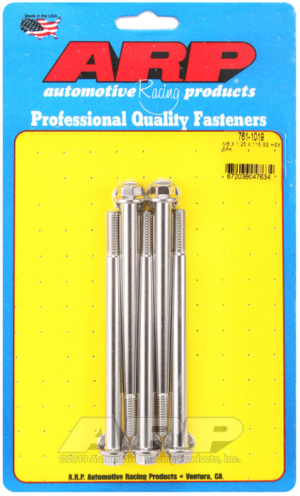ARP M8 x 1.25 x 115 hex SS bolts