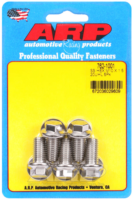 ARP M10 x 1.50 x 20 hex SS bolts