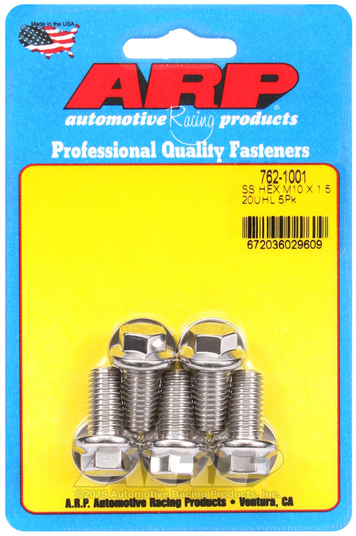 ARP M10 x 1.50 x 20 hex SS bolts