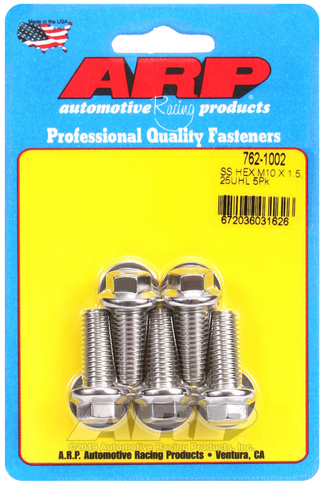 ARP M10 x 1.50 x 25 hex SS bolts