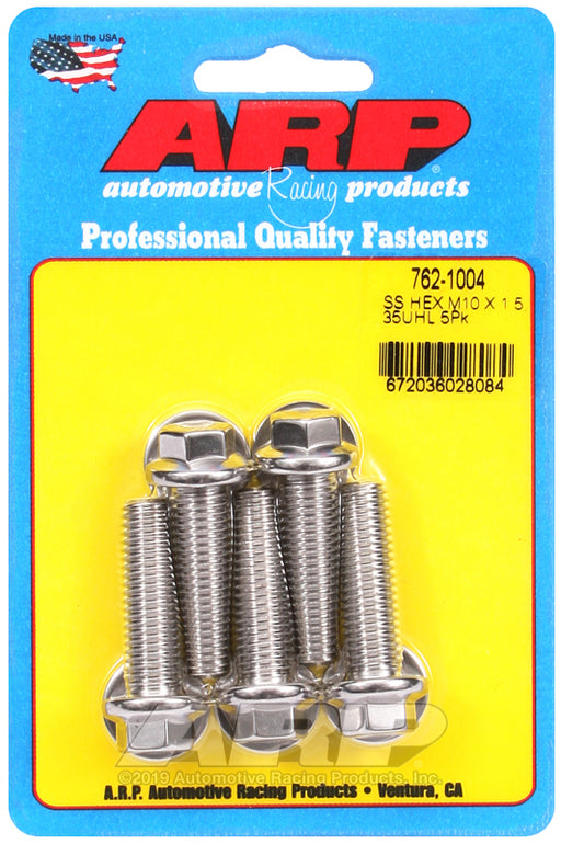ARP M10 x 1.50 x 35 hex SS bolts