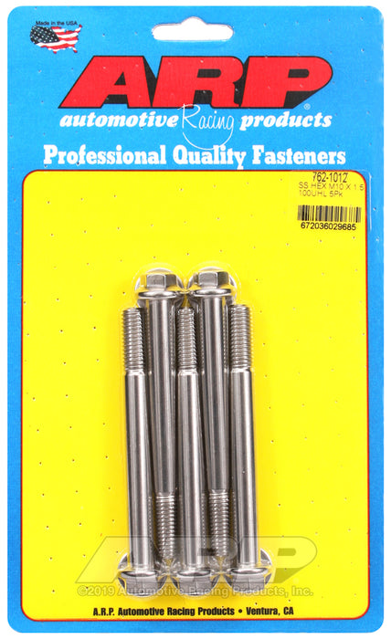 ARP M10 x 1.50 x 100 hex SS bolts