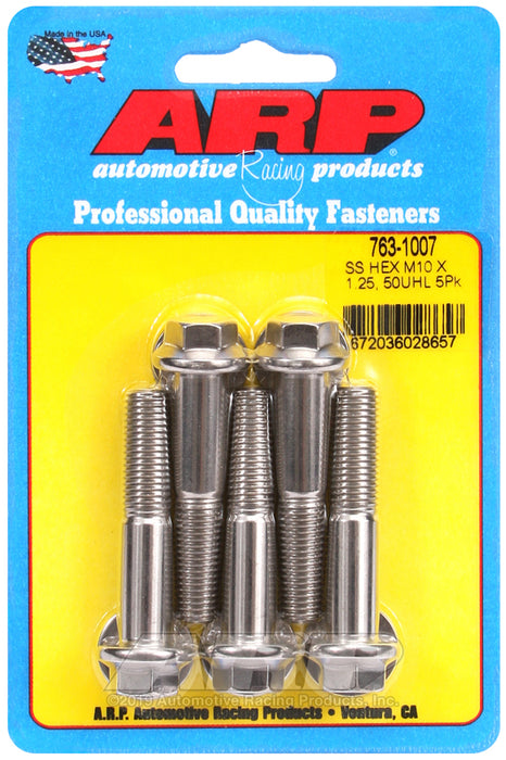 ARP M10 x 1.25 x 50 hex SS bolts