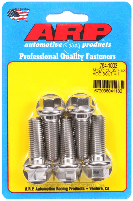 ARP M12 x 1.50 x 35 hex SS bolts