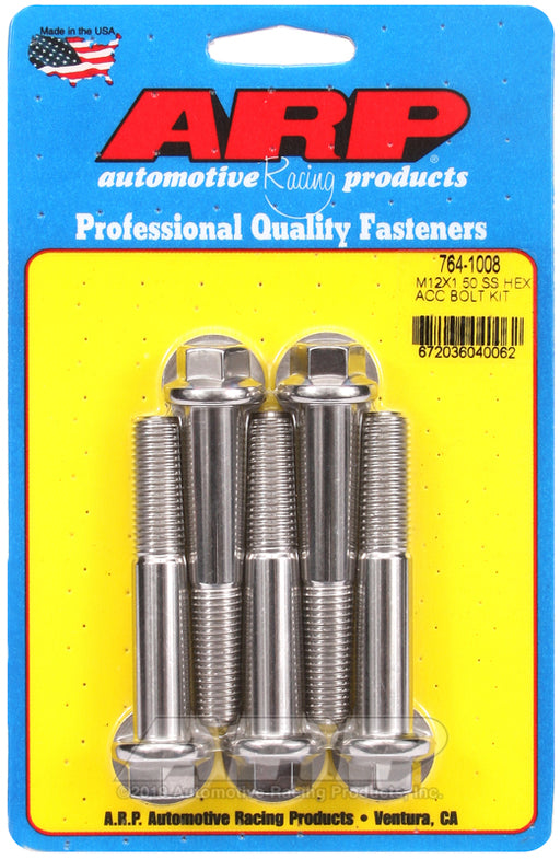 ARP M12 x 1.50 x 70 hex SS bolts