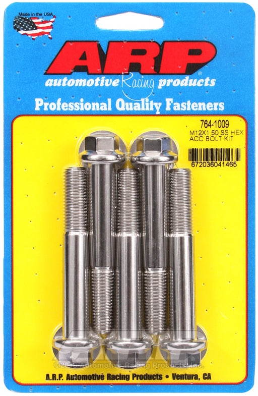 ARP M12 x 1.50 x 80 hex SS bolts