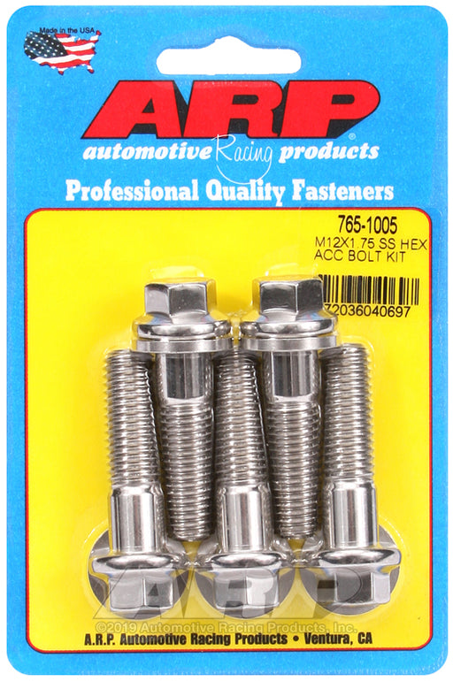 ARP M12 x 1.75 x 45 hex SS bolts