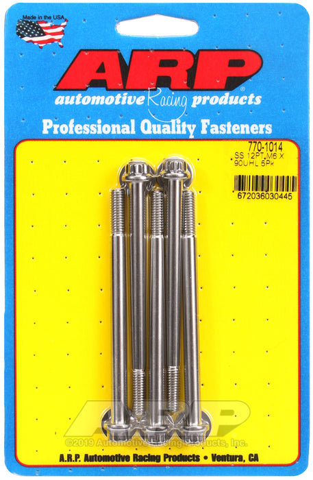 ARP M6 x 1.00 x 90  12pt SS bolts