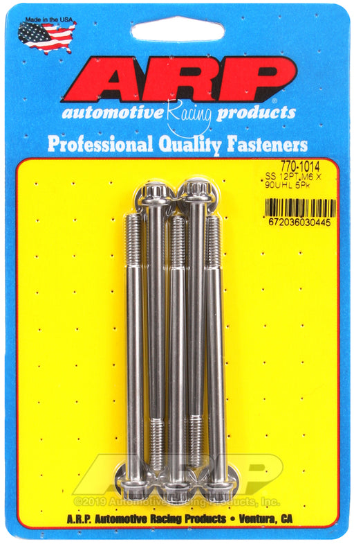 ARP M6 x 1.00 x 90  12pt SS bolts