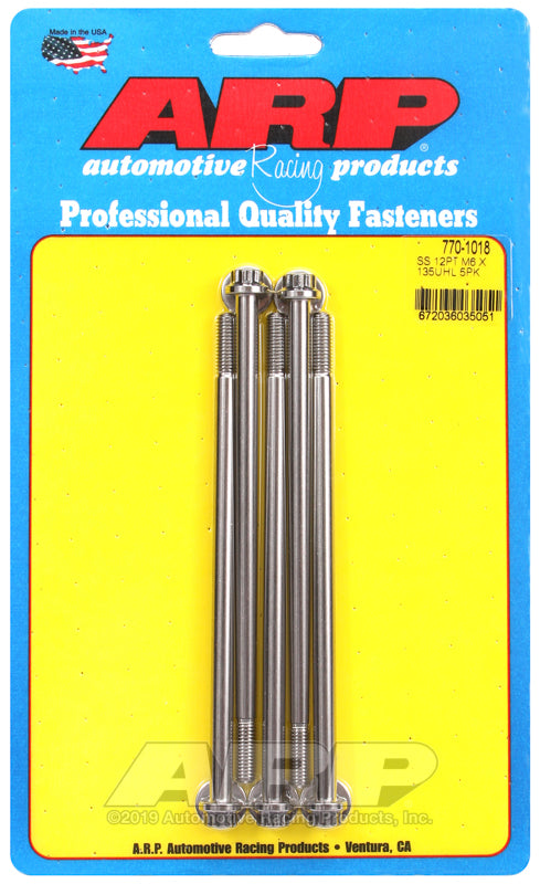 ARP M6 x 1.00 x 135 12pt SS bolts
