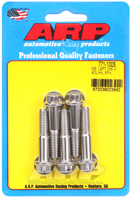 ARP M8 x 1.25 x 40 12pt SS bolts