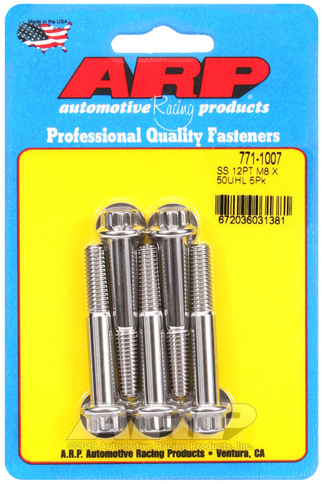 ARP M8 x 1.25 x 50 12pt SS bolts