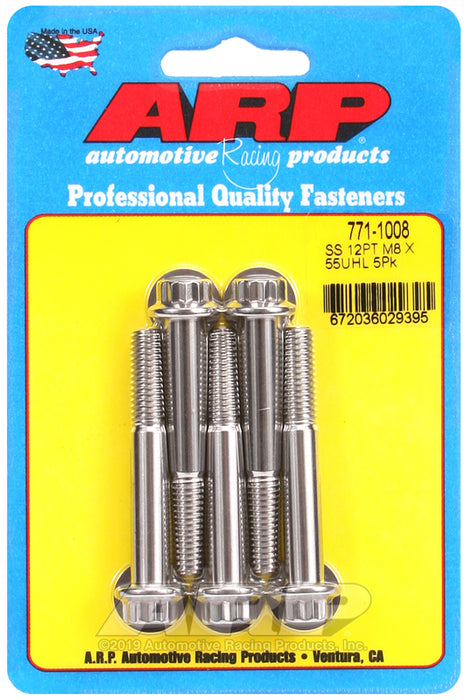 ARP M8 x 1.25 x 55 12pt SS bolts