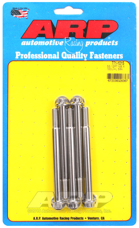 ARP M8 x 1.25 x 100 12pt SS bolts