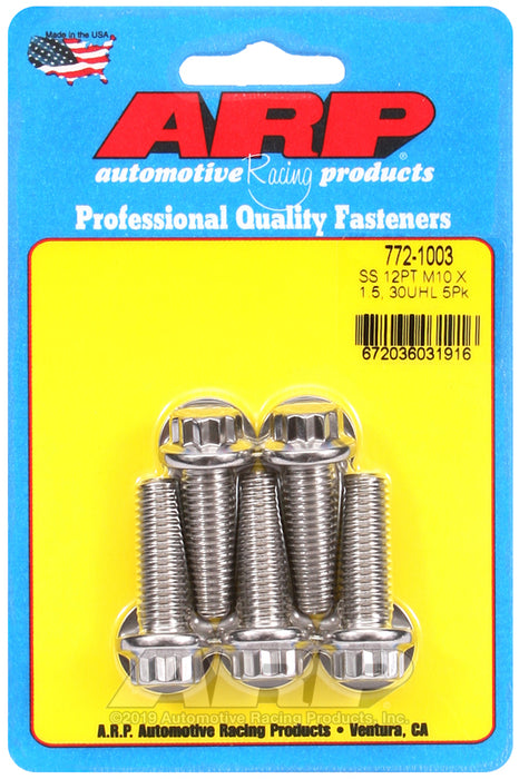 ARP M10 x 1.50 x 30 12pt SS bolts