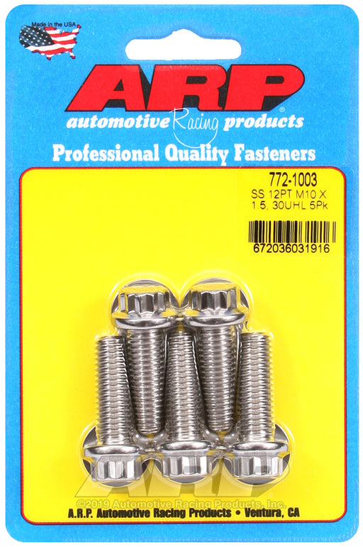 ARP M10 x 1.50 x 30 12pt SS bolts