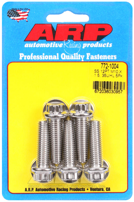 ARP M10 x 1.50 x 35 12pt SS bolts