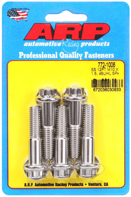 ARP M10 x 1.50 x 45 12pt SS bolts