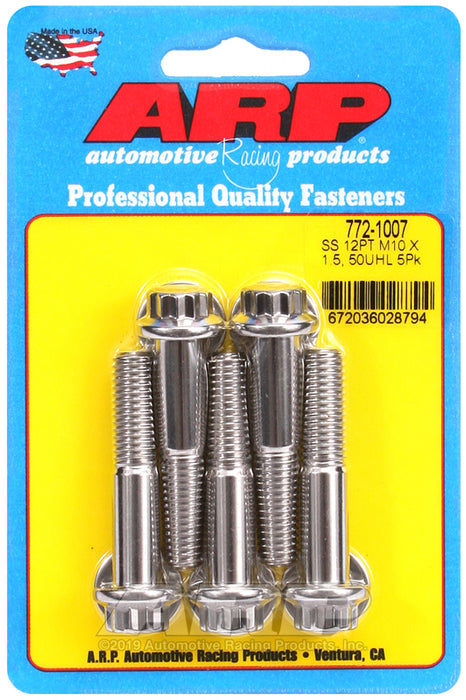 ARP M10 x 1.50 x 50 12pt SS bolts