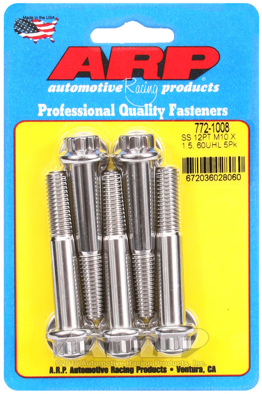 ARP M10 x 1.50 x 60  12pt SS bolts