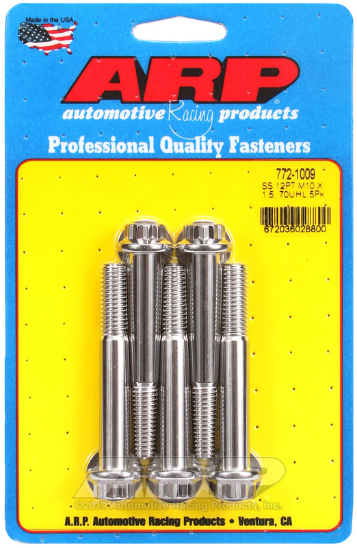 ARP M10 x 1.50 x 70 12pt SS bolts