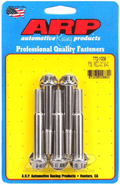 ARP M10 x 1.50 x 70 12pt SS bolts