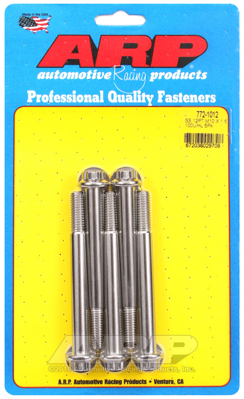 ARP M10 x 1.50 x 100 12pt SS bolts