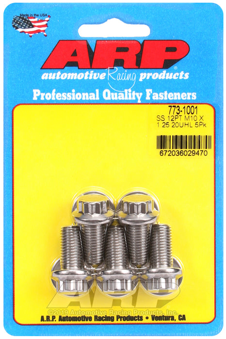 ARP M10 x 1.25 x 20 12pt SS bolts