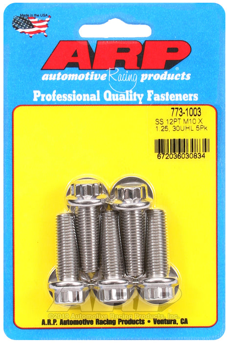 ARP M10 x 1.25 x 30 12pt SS bolts