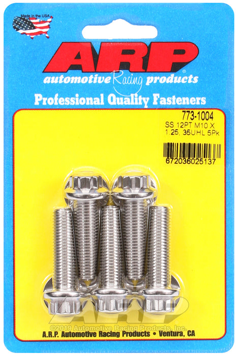 ARP M10 x 1.25 x 35 12pt SS bolts