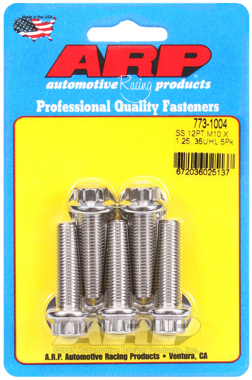 ARP M10 x 1.25 x 35 12pt SS bolts