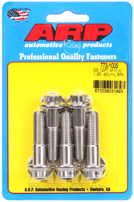 ARP M10 x 1.25 x 40 12pt SS bolts
