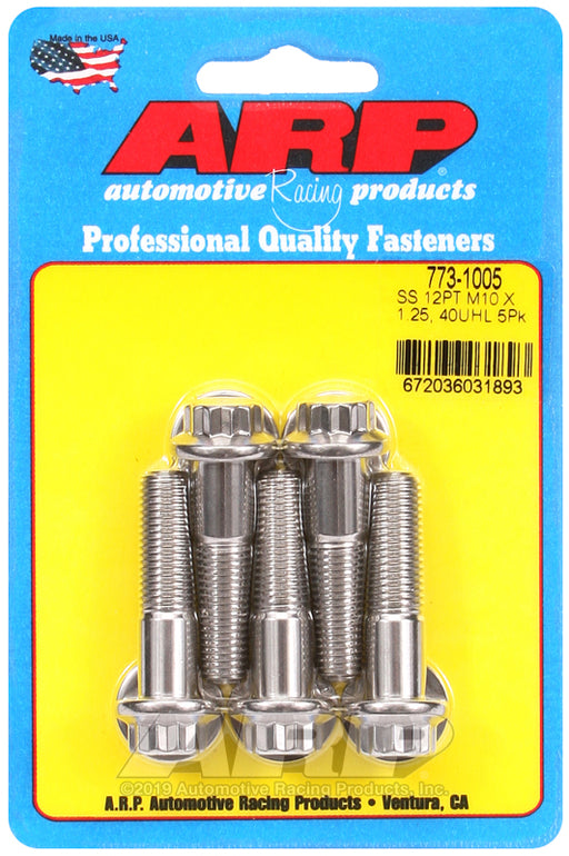 ARP M10 x 1.25 x 40 12pt SS bolts