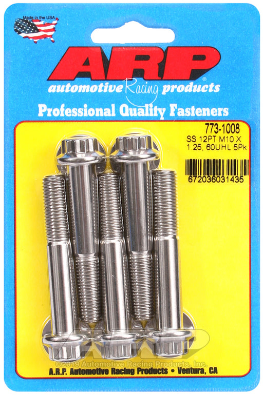 ARP M10 x 1.25 x 60  12pt SS bolts