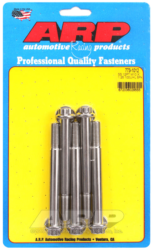 ARP M10 x 1.25 x 100 12pt SS bolts
