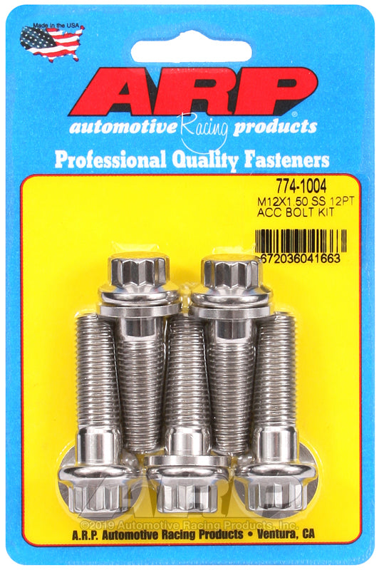 ARP M12 x 1.50 x 40 12pt SS bolts