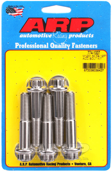ARP M12 x 1.50 x 60 12pt SS bolts