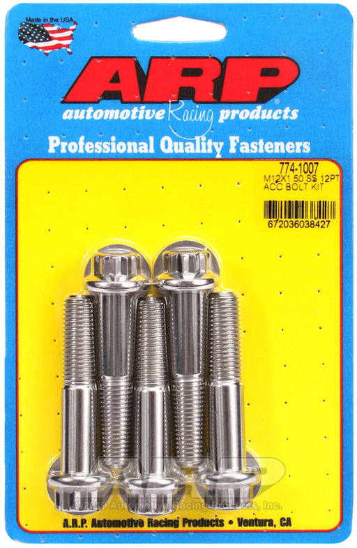 ARP M12 x 1.50 x 60 12pt SS bolts