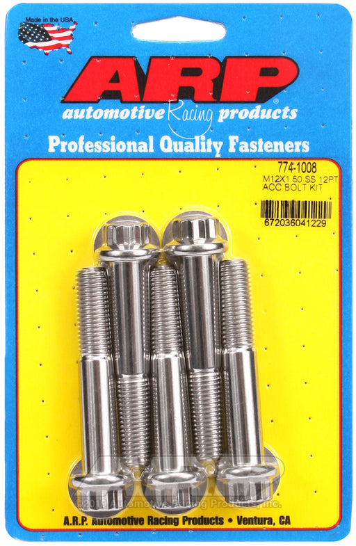 ARP M12 x 1.50 x 70 12pt SS bolts