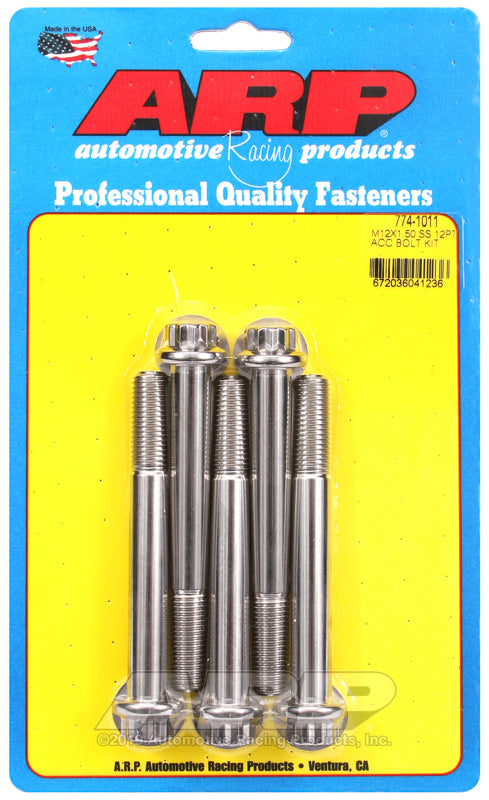 ARP M12 x 1.50 x 100 12pt SS bolts