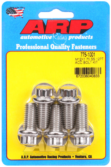 ARP M12 x 1.75 x 25 12pt SS bolts