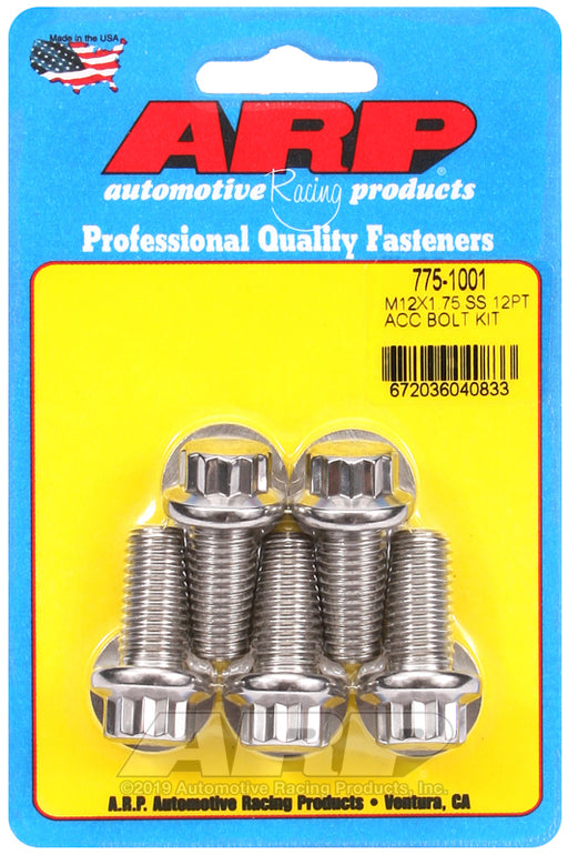 ARP M12 x 1.75 x 25 12pt SS bolts