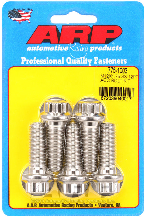 ARP M12 X 1.75 X 35 12pt SS bolts