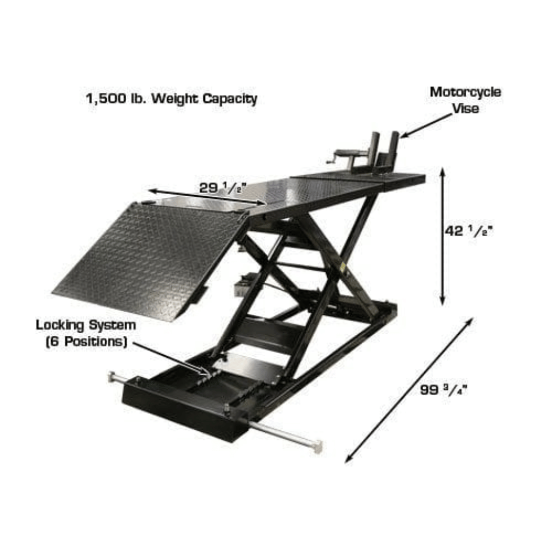 Atlas HI-RISE 1500 Motorcycle/ATV 1,500 lb Capacity Lift